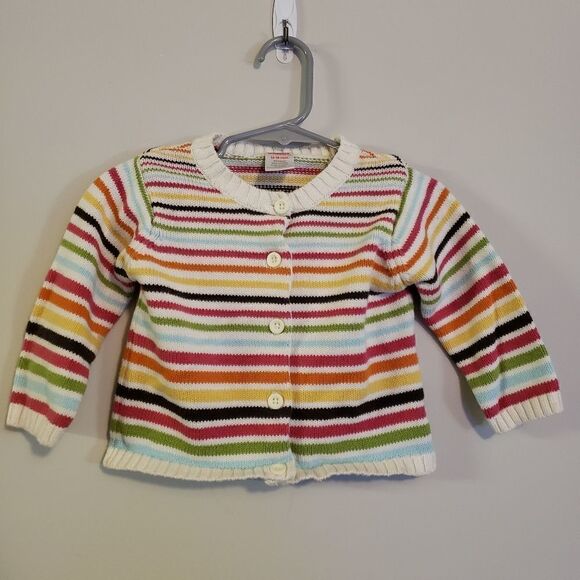 GYMBOREE MULTICOLORED STRIPED SWEATER SIZE 12-18 months - Picture 1 of 4
